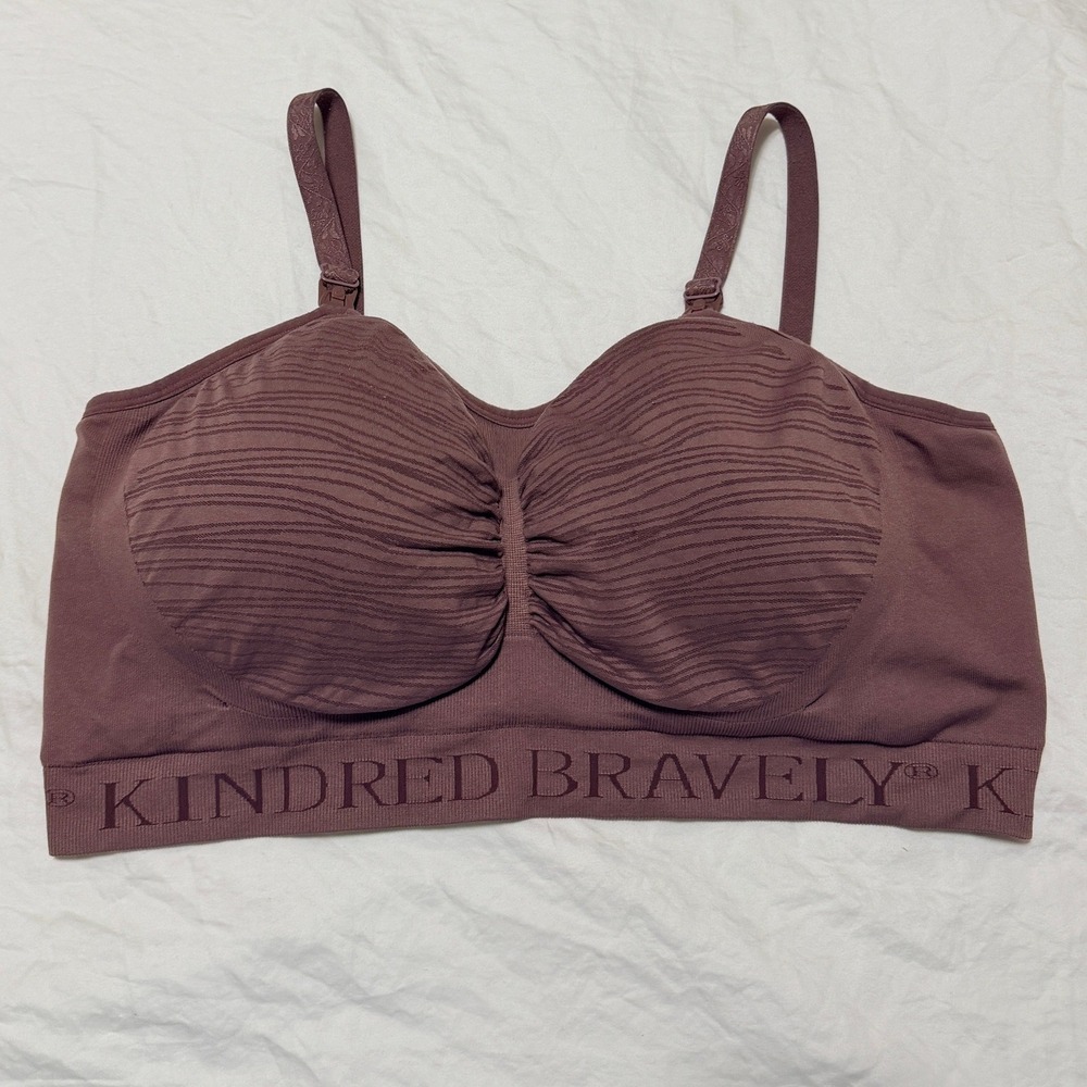 Kindred Bravely Sublime Hands-Free Pumping & Nursing Bra Mauve Pink Plum XXL